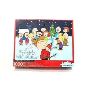 Aquarius A Charlie Brown Peanuts Snoopy Linus Christmas 1000 Pieces Puzzle NEW